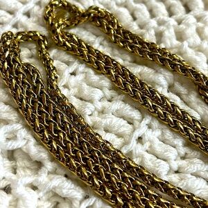 47 inch gold chain MONET Stamped Costume Jewelry VINTAGE Necklace
